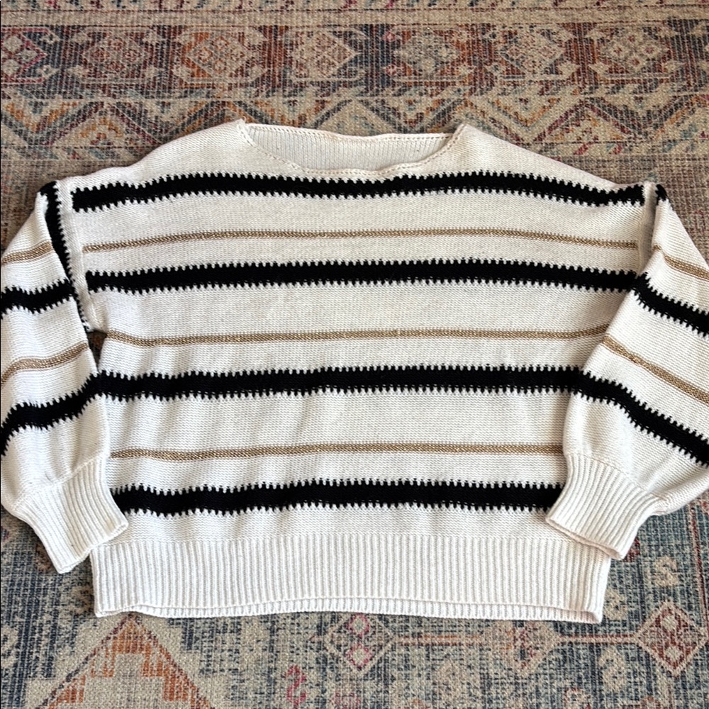 Boutique Striped Knit Sweater